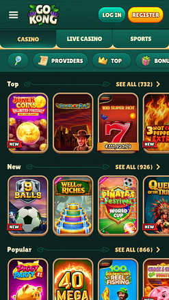 GoKong Casino mobile games