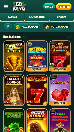 GoKong Casino mobile Jackpot