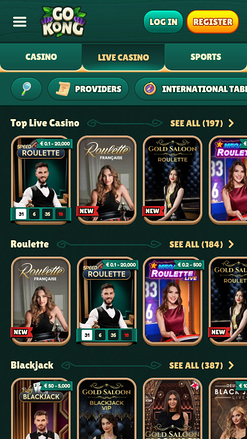 GoKong Casino Mobile Live Dealer