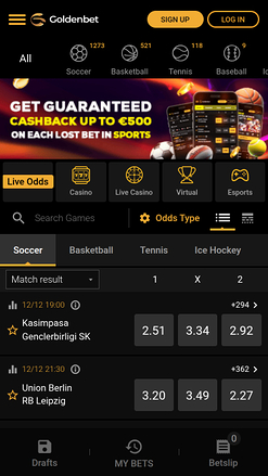 GoldenBet Casino Mobile Sports