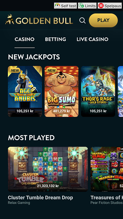 Golden Bull Casino Mobile Jackpot