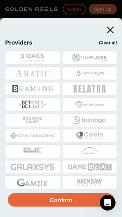Golden Reels Casino Mobile Game Developers