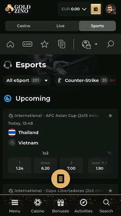 Goldzino Casino Sports mobile