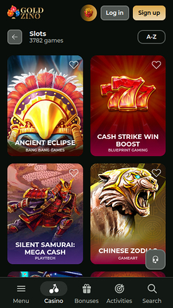 Goldzino Casino Games Mobile