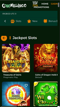 Gomblingo Casino Mobile Jackpot