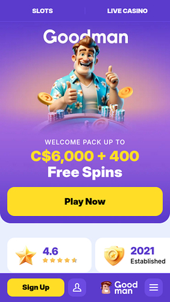 Goodman Casino Mobile Homepage