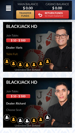 Grande Vegas Casino Mobile Live Dealer
