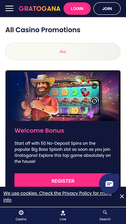 Gratogana Casino Mobile Promotions