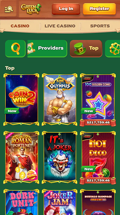 GreenLuck Casino Mobile Games