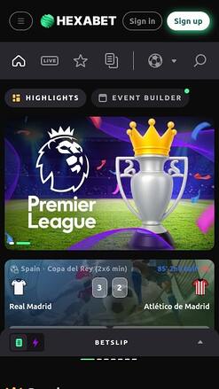 Hexabet Casino Mobile Sports