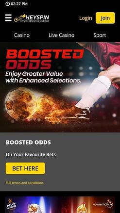 HeySpin Casino Promotions Mobile