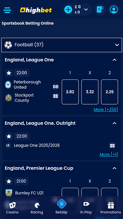 High Bet Casino Mobile Sportsbook