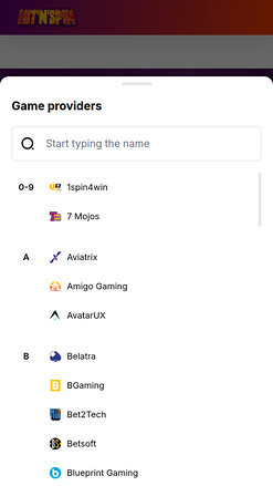 Hitnspin Casino Mobile Game Developers