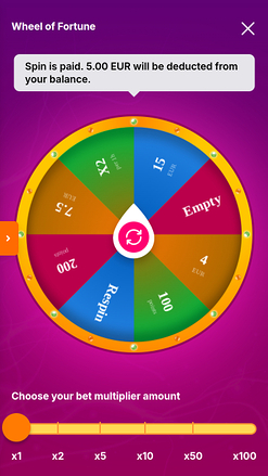 Hitnspin Casino Mobile Wheel Of Fortune