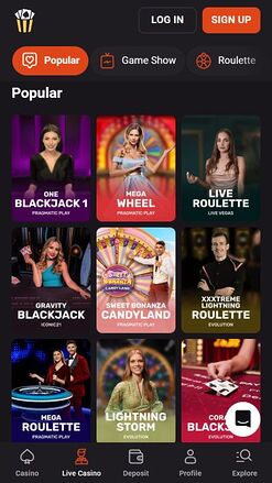 Hollywin Casino Mobile Live Dealer