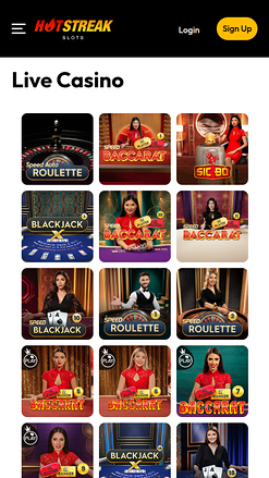 Hot Streak Casino Live Dealer