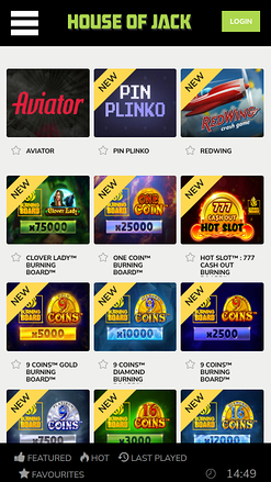 House of Jack Casino Mobile Other Games