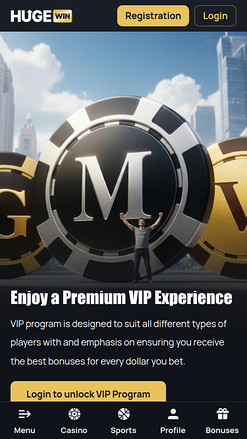 HugeWin Casino Mobile VIP