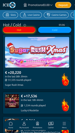Ice36 Casino Mobile Hot and Cold