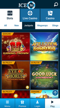 Ice36 Casino Mobile Jackpot