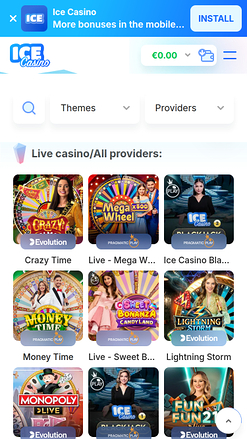 Ice Casino Mobile Live Dealer