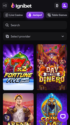 Ignibet Casino Jackpot Mobile