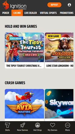 Ignition Casino Mobile Games