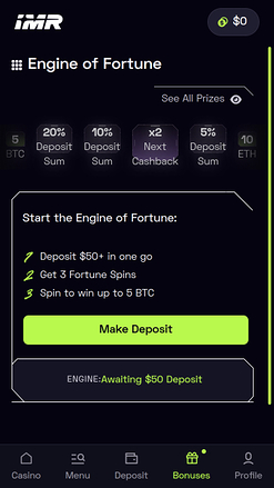 Immerion Casino Mobile Engine of Fortune