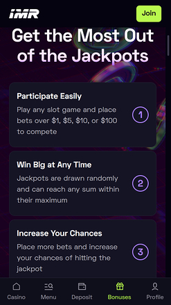Immerion Casino Mobile Jackpot