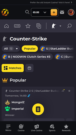 Instant Casino Mobile Counter Strike