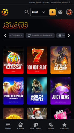 Instant Casino Mobile Games