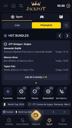 Jack-Pot Casino Mobile Sports