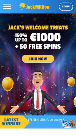 Jackmilion Casino Mobile Homepage