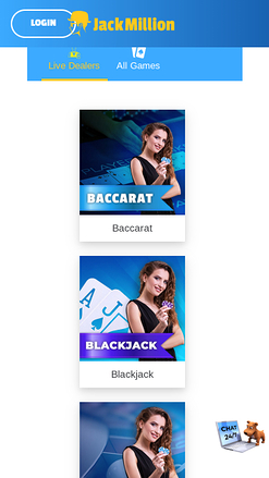Jackmilion Casino Mobile Live Dealer