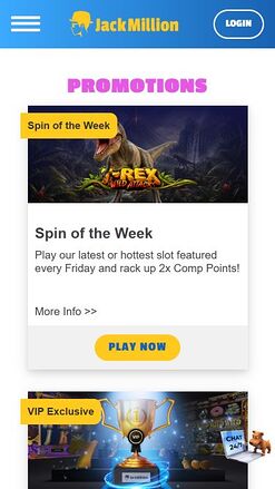 Jackmilion Casino Mobile Promotions