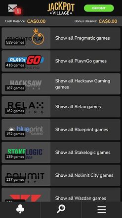 Jackpot Village Casino Mobile Game Developers