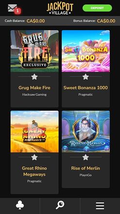 Jackpot Village Casino Mobile Games