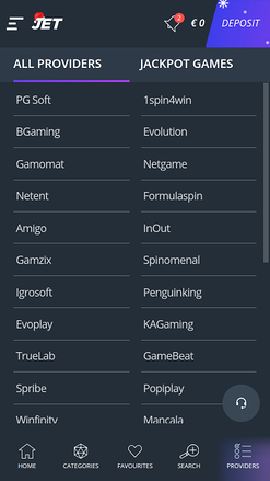 Jet Casino Game Developers Mobile