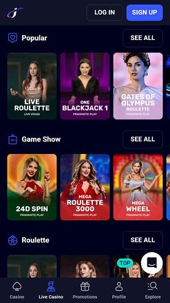 Jet4bet Casino Mobile Live Dealer
