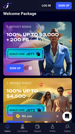 Jet4bet Casino Promotions Mobile