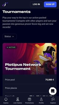 Jet4bet Casino Mobile Tournaments