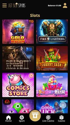 JetSetSpins Casino Mobile Games