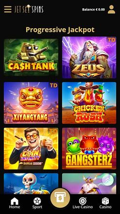 JetSetSpins Casino Mobile Jackpot
