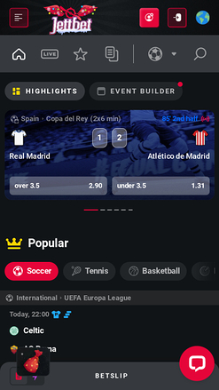Jettbet Casino Mobile Sports