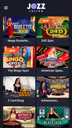 Jozz Casino Mobile Live Dealer