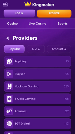 Kingmaker Casino Mobile Game Developers
