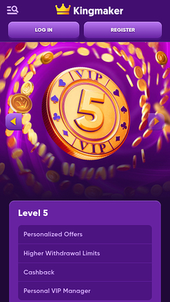 Kingmaker Casino Mobile VIP Program