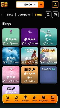 Kong Casino Mobile Bingo