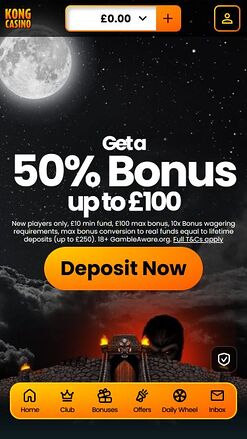 Kong Casino Mobile Homepage
