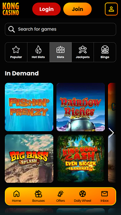 Kong Casino Mobile Games
